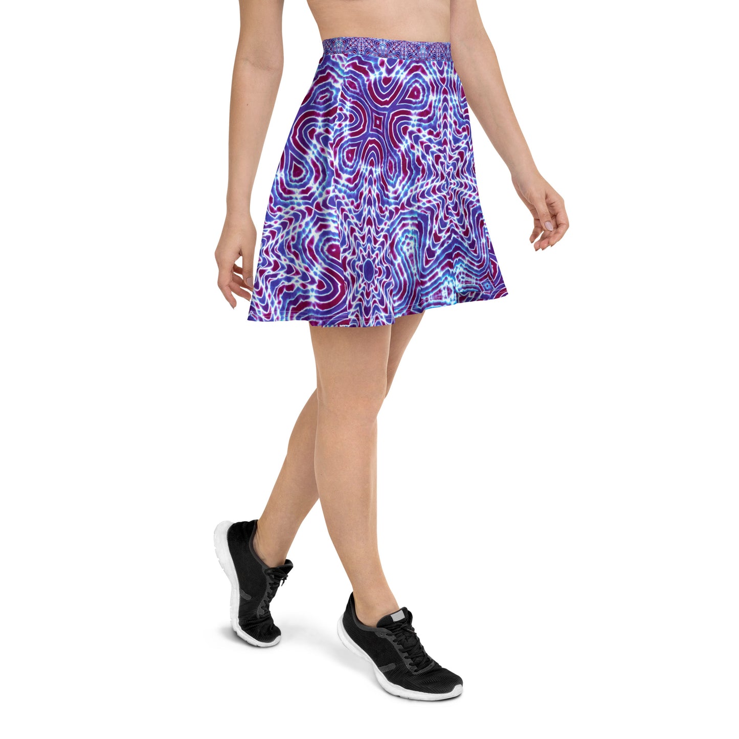 Tie Dye Print Skater Skirt