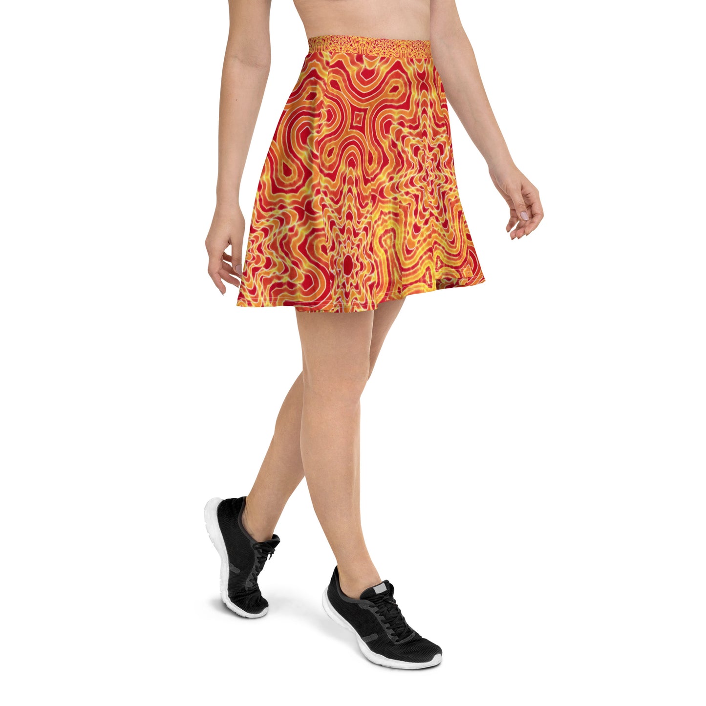 Tie Dye Print Skater Skirt