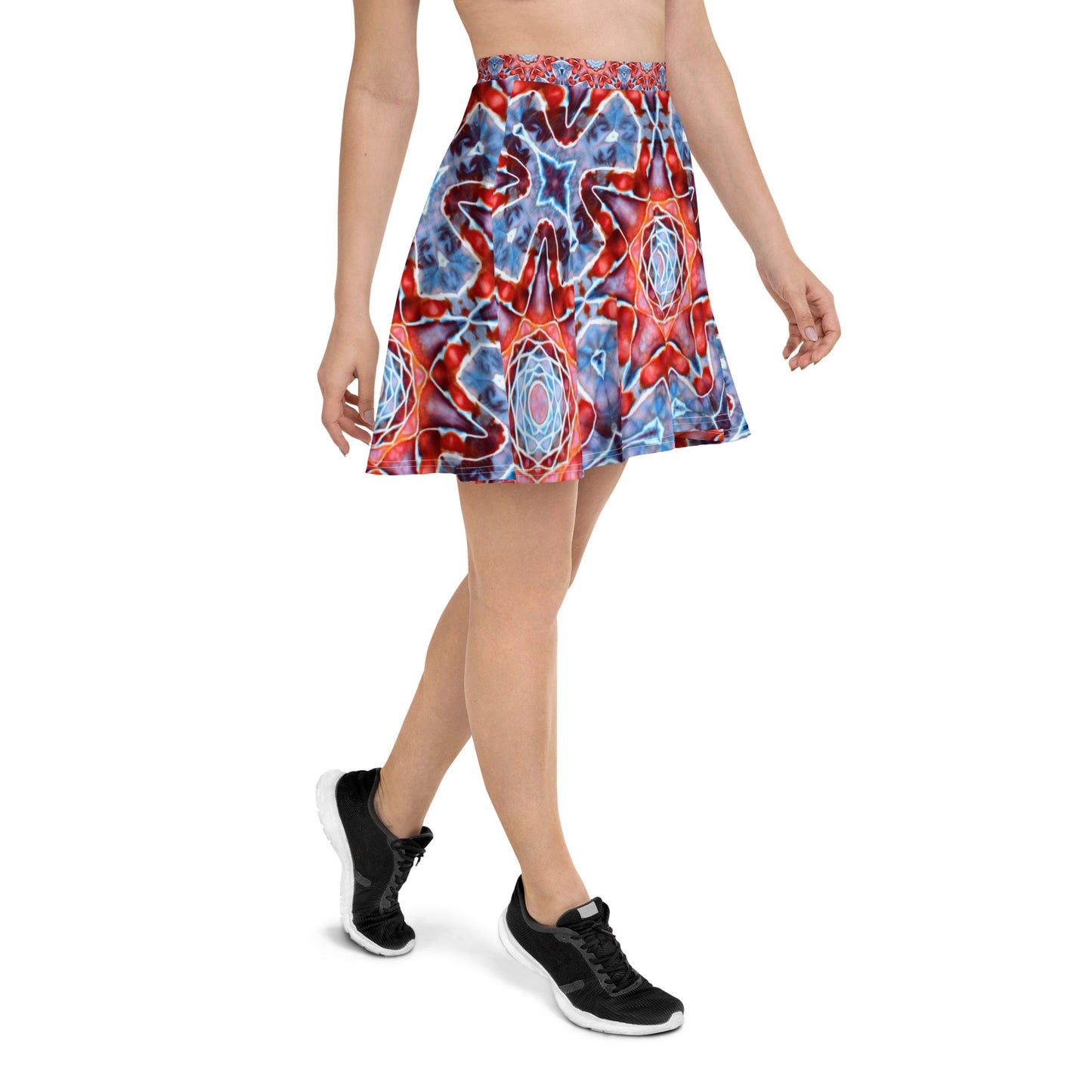 Tie Dye Print Skater Skirt