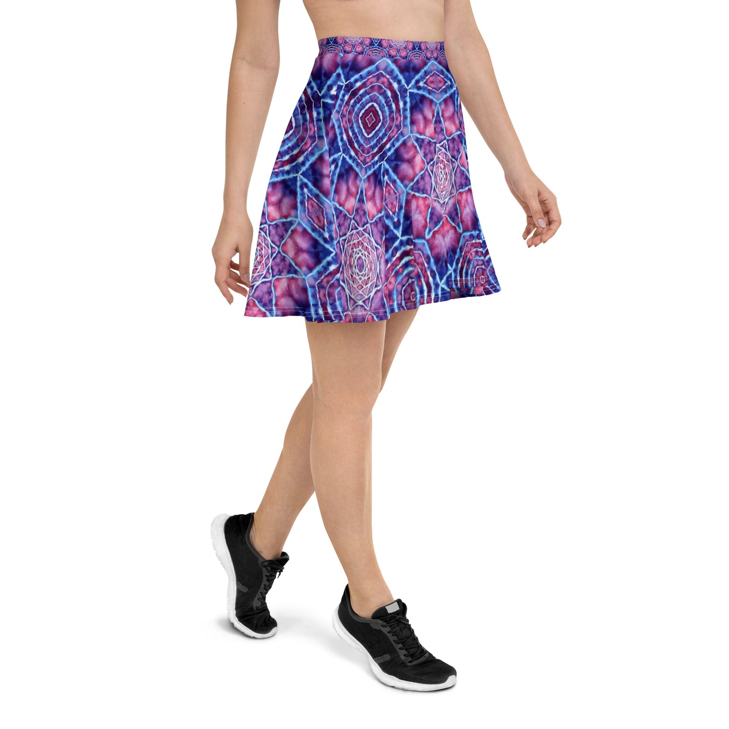 Tie Dye Print Skater Skirt