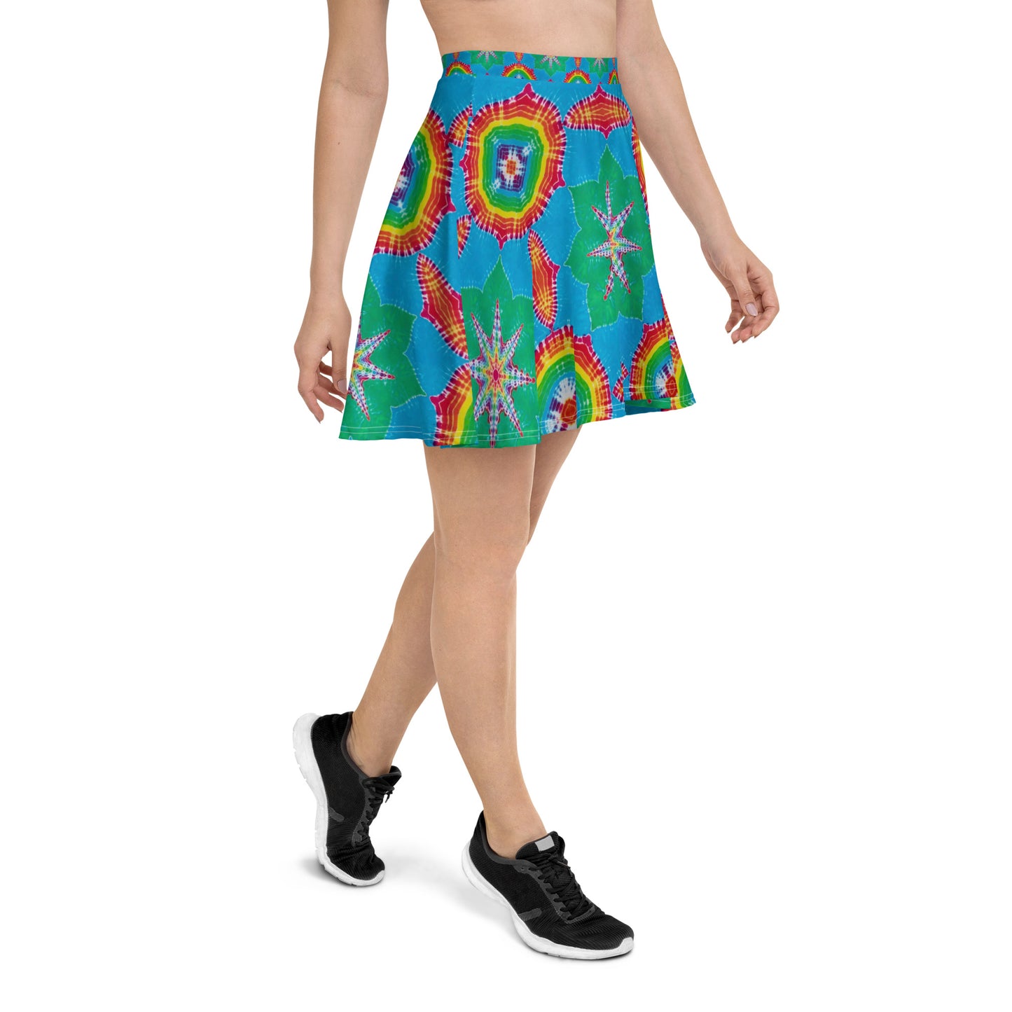 Tie Dye Print Skater Skirt