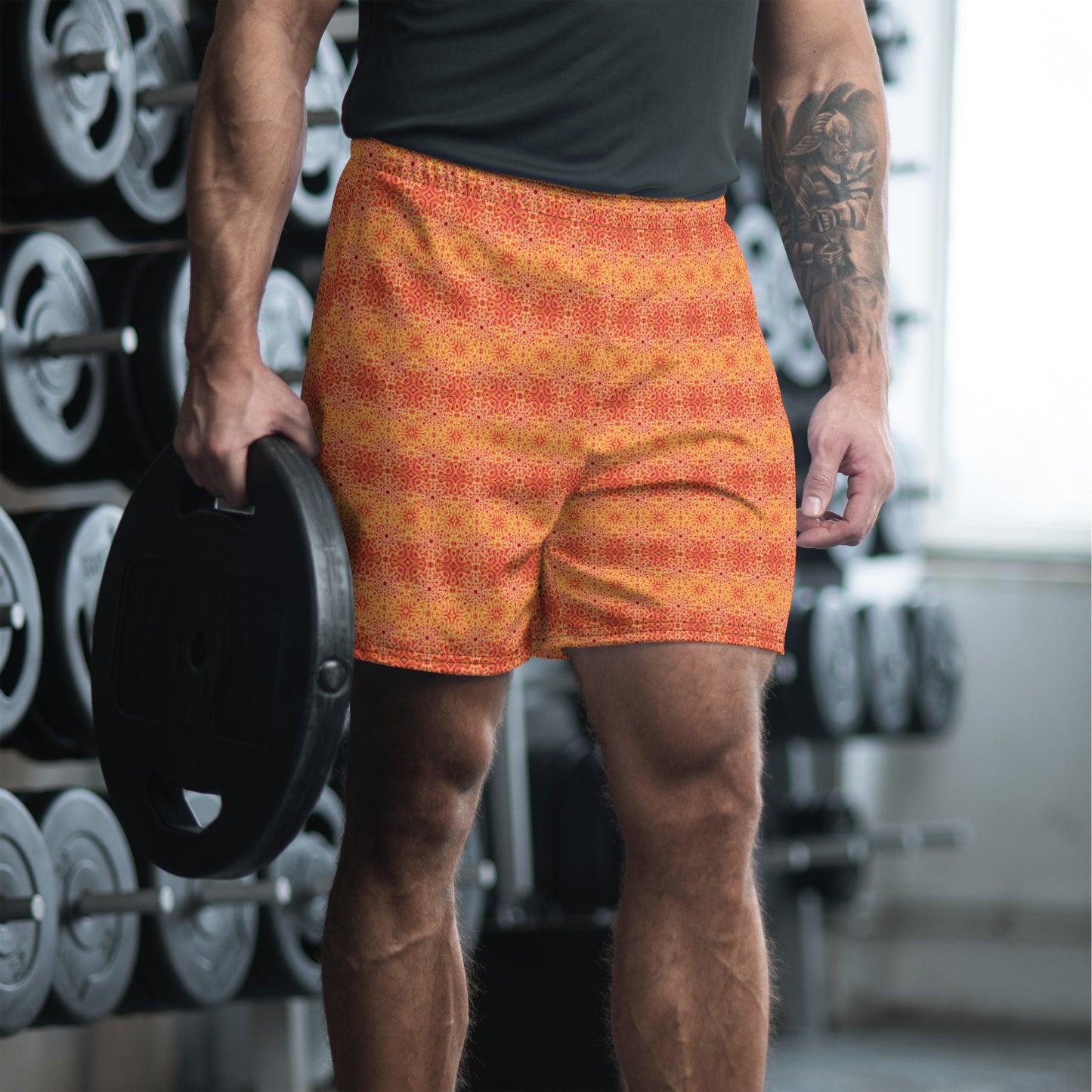 Tie Dye Print Men's Athletic Shorts