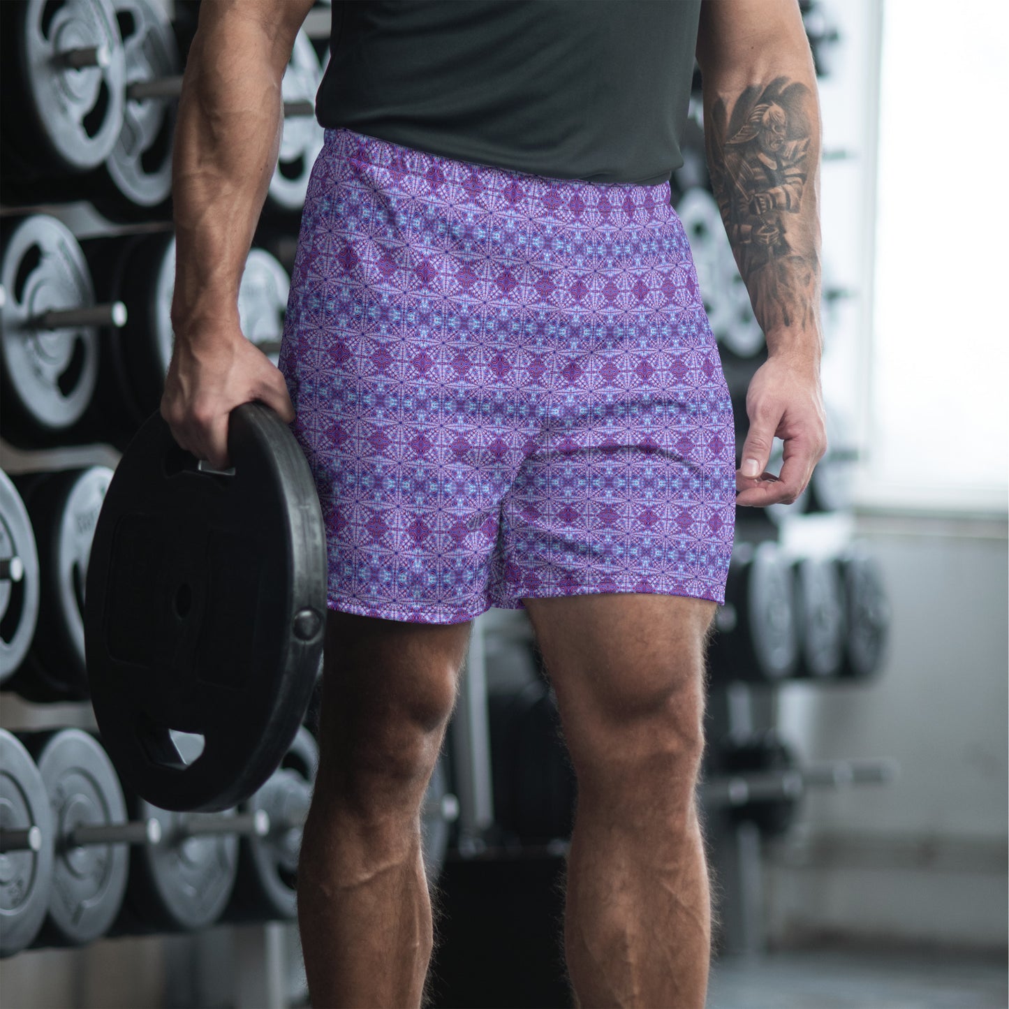 Tie Dye Print Men's Athletic Shorts