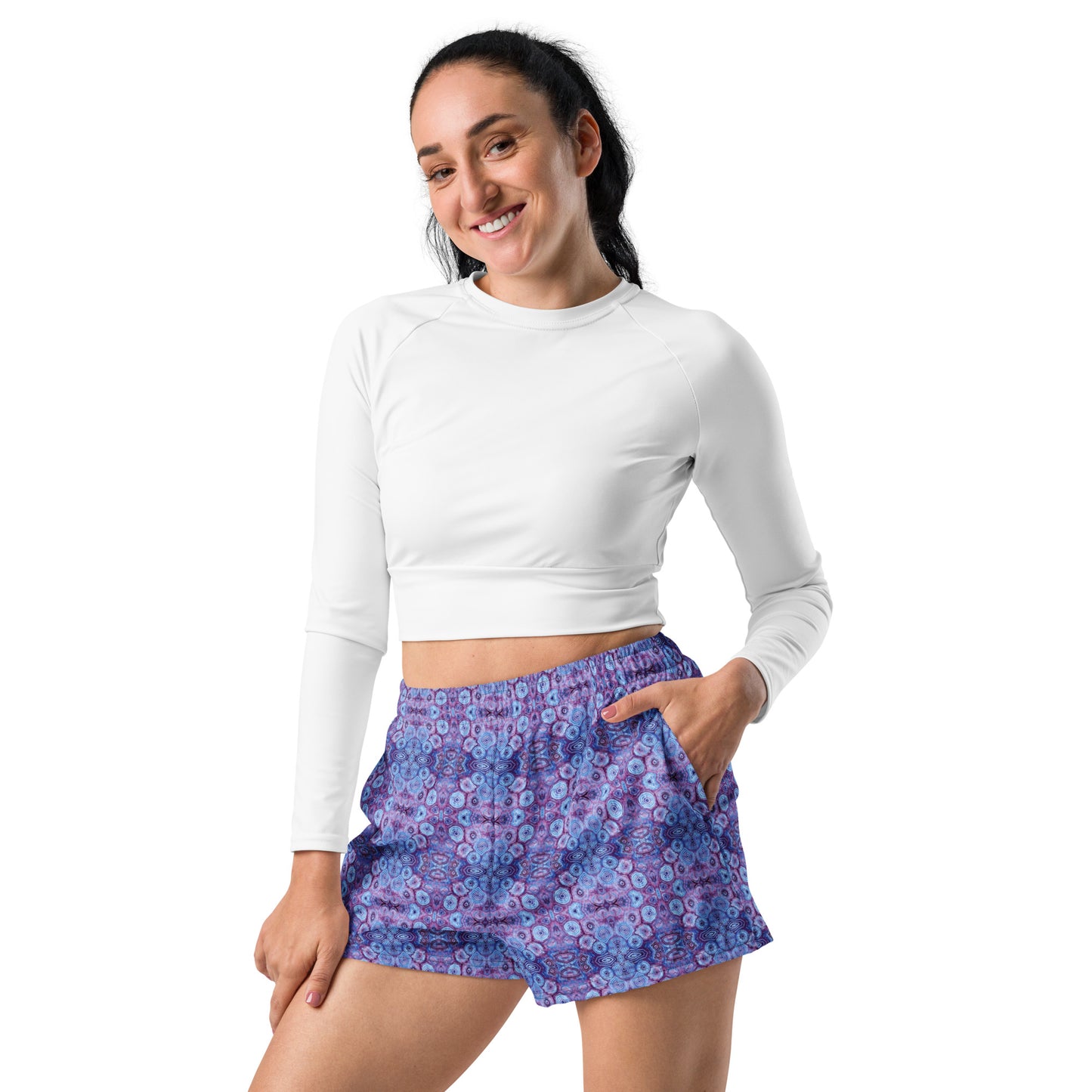 Tie Dye Print Women’s Athletic Shorts