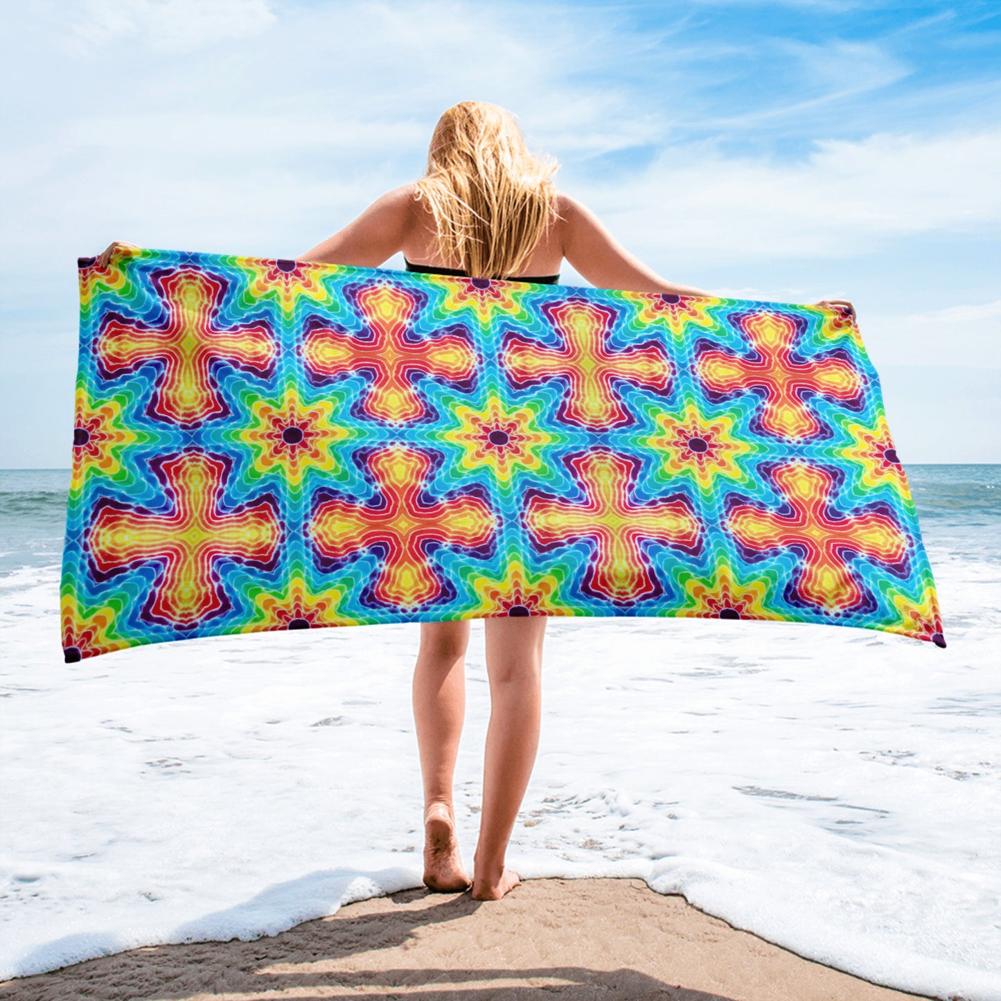 Tie Dye Print Towel