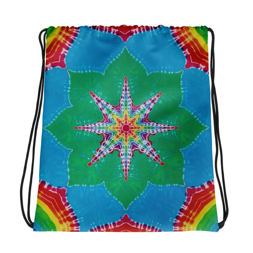 Tie Dye Print Drawstring Bag