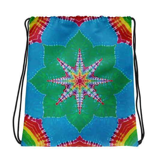 Tie Dye Print Drawstring Bag