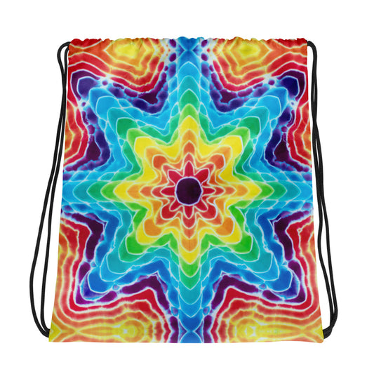 Tie Dye Print Drawstring Bag