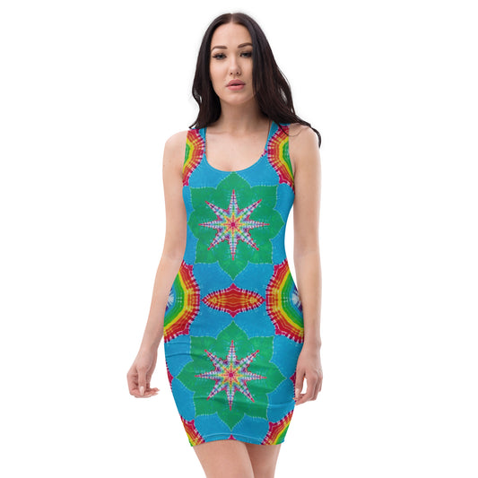 Tie Dye Print Bodycon Dress