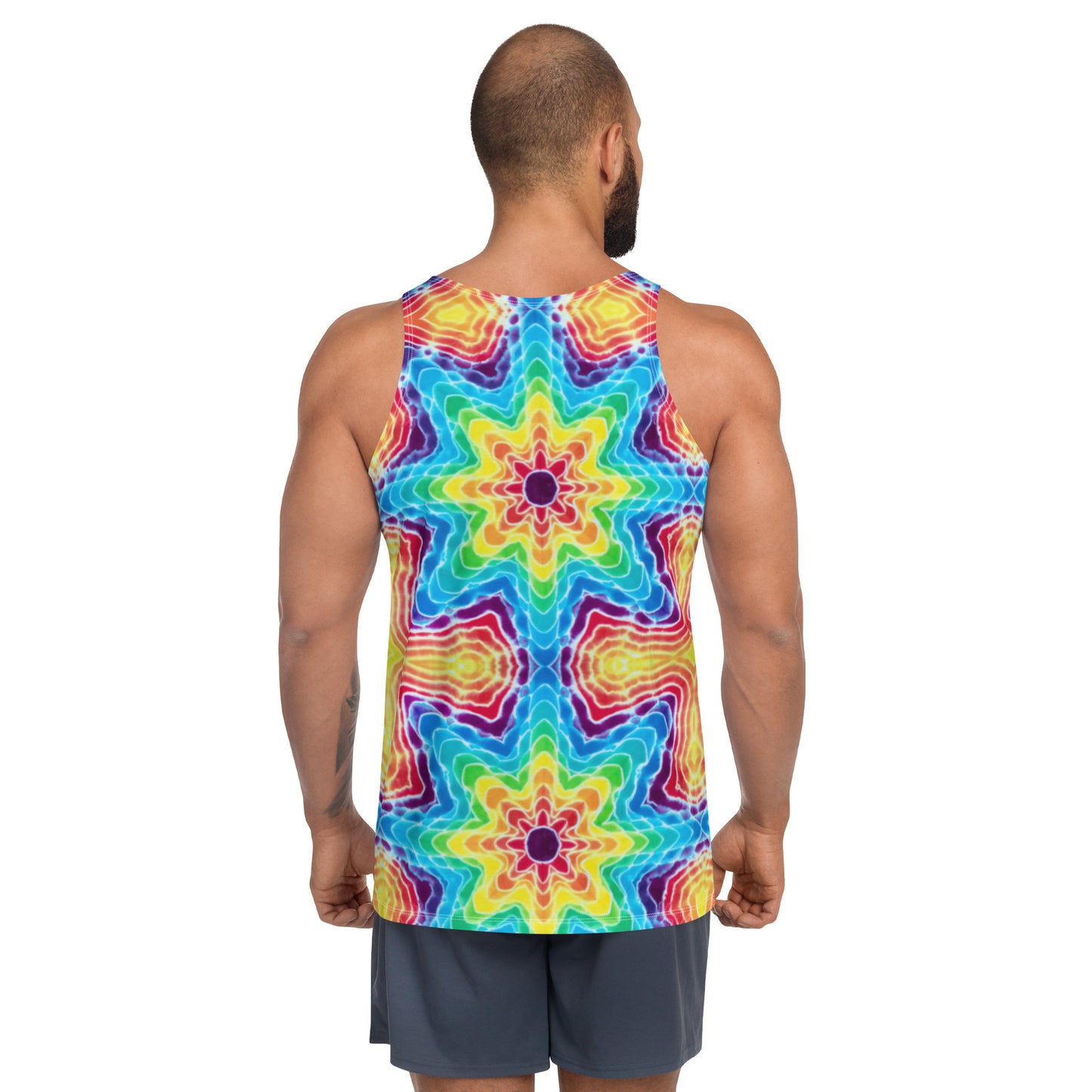 Tie Dye Print Men's Tank