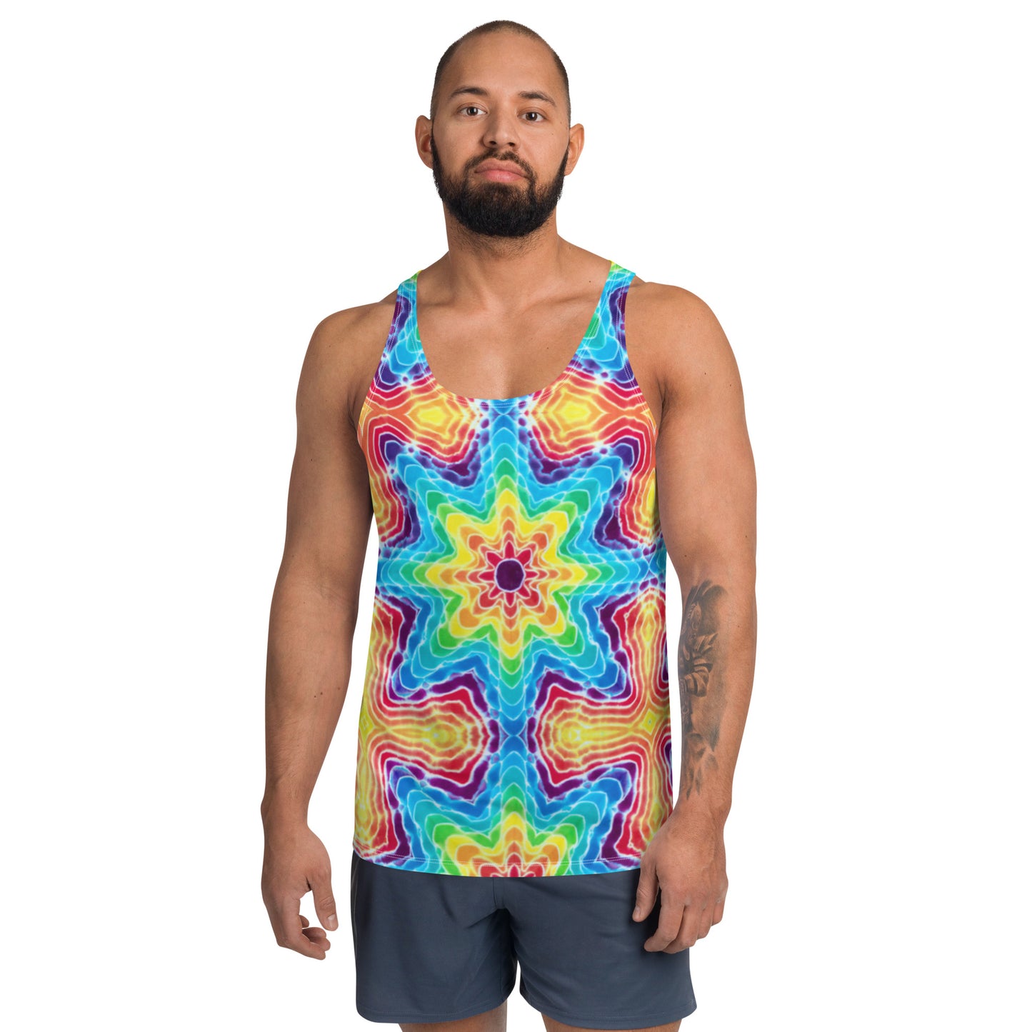 Tie Dye Print Men's Tank