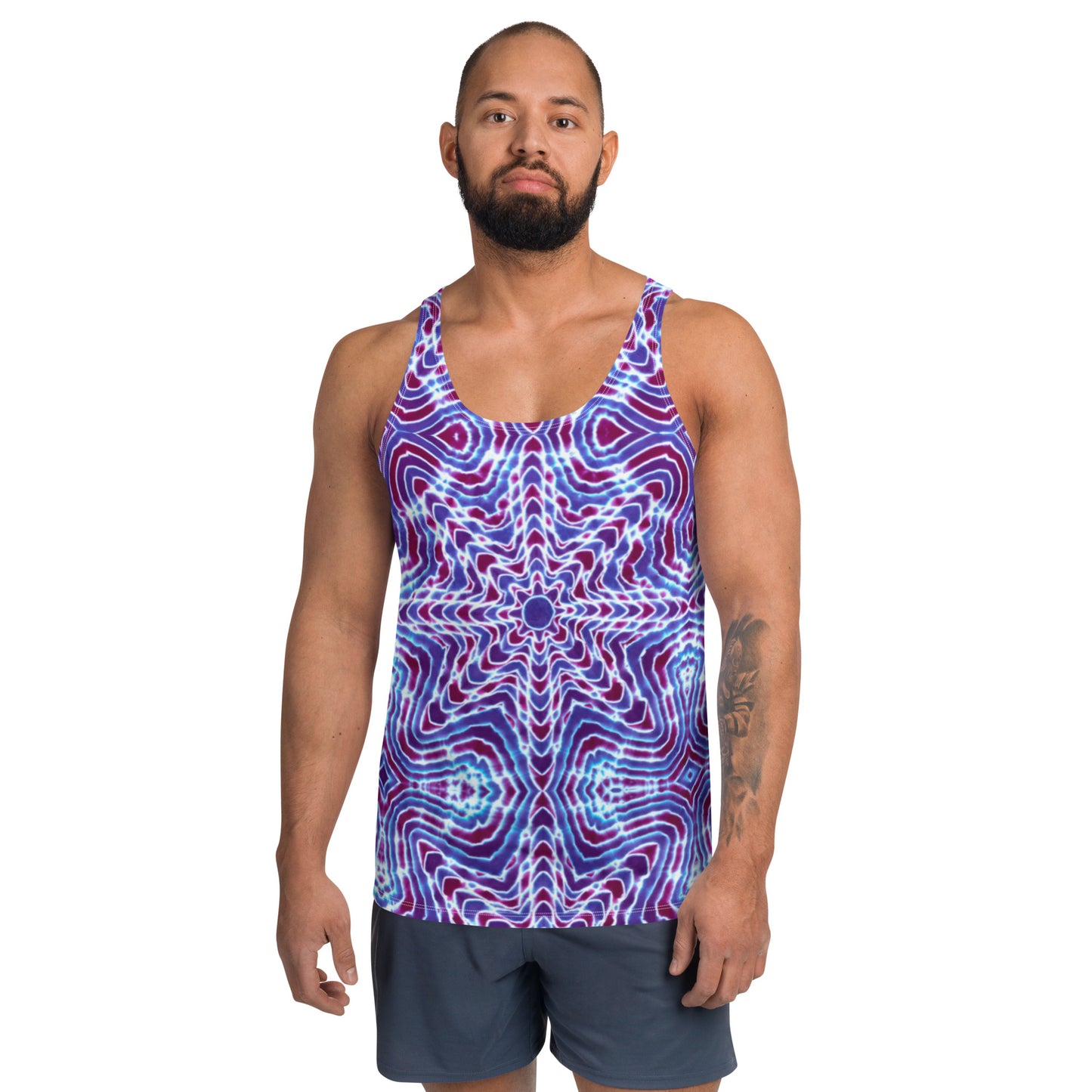 Tie Dye Print Men's Tank