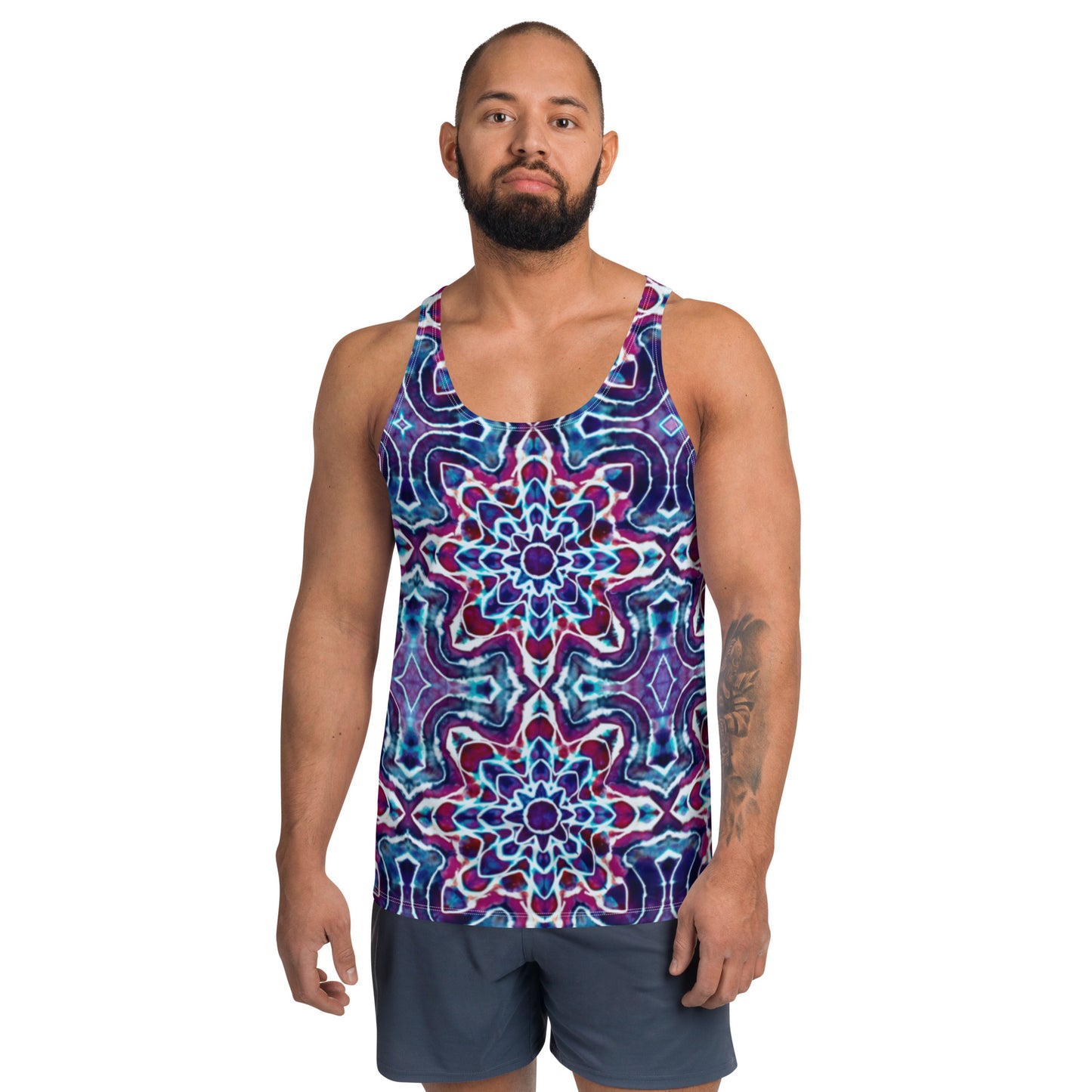 Tie Dye Print Men's Tank