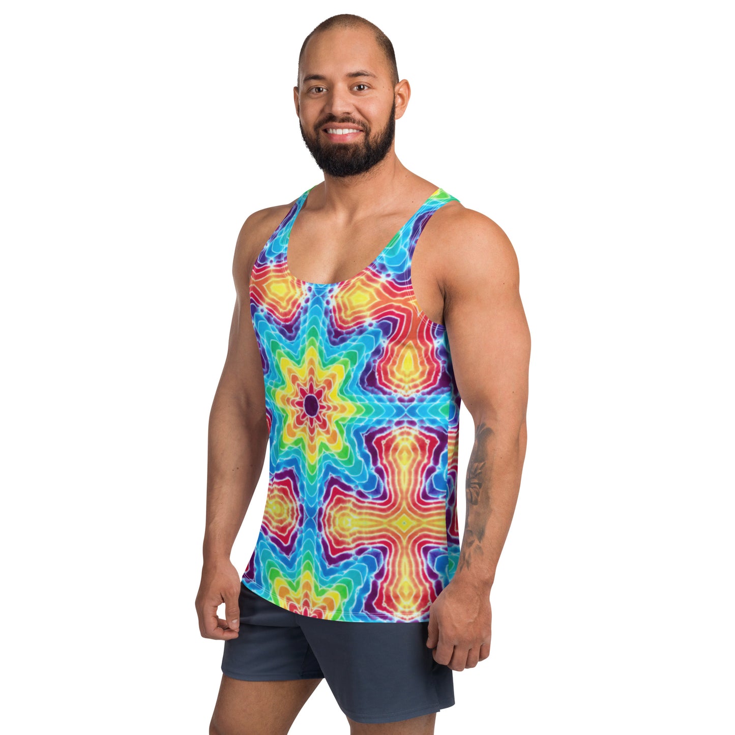 Tie Dye Print Men's Tank