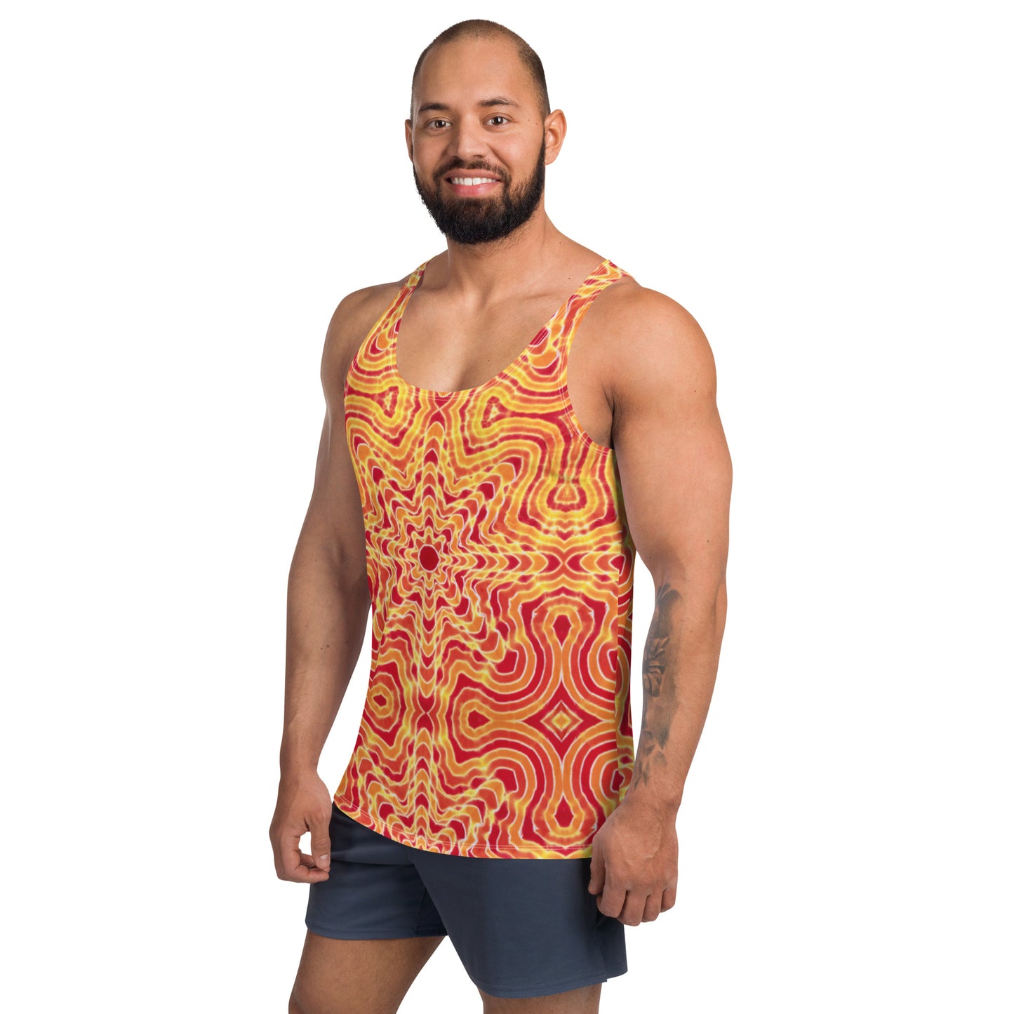 Tie Dye Print Men's Tank