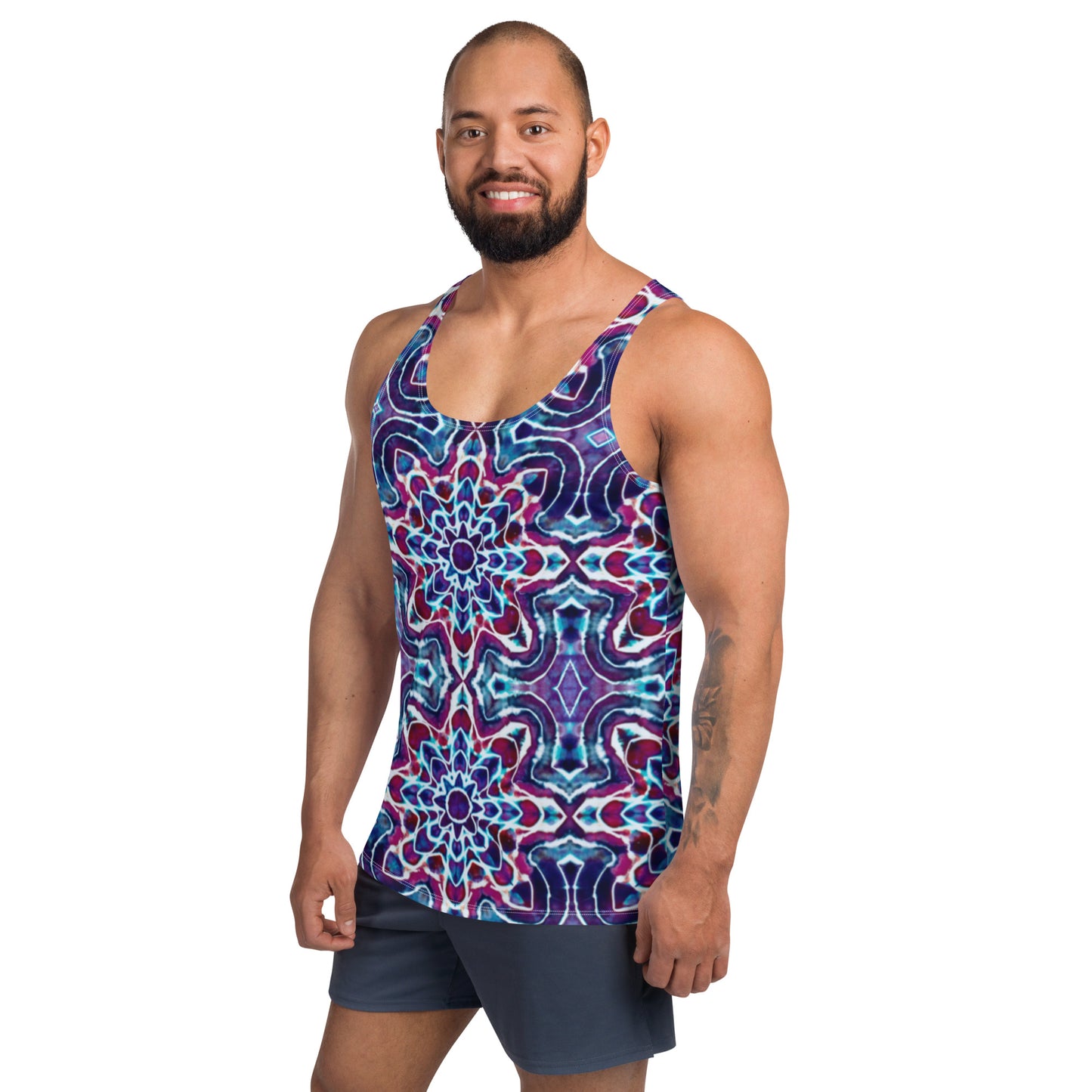 Tie Dye Print Men's Tank