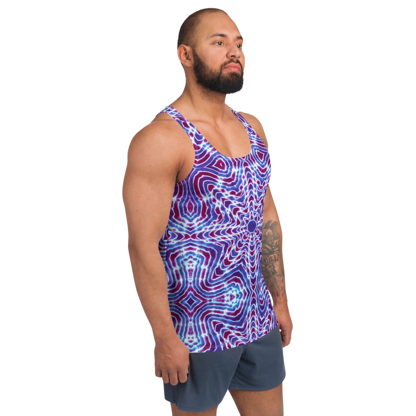 Tie Dye Print Men's Tank