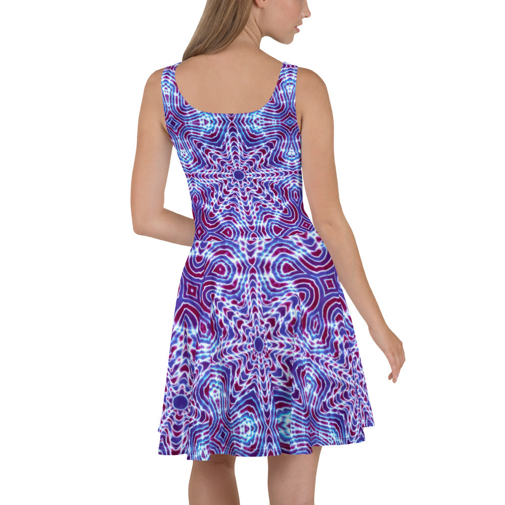 Tie Dye Print Skater Dress