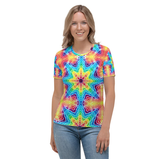 Tie Dye Print Women's T-Shirt